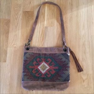 Howsty Kilim Tapestry leather bag boho